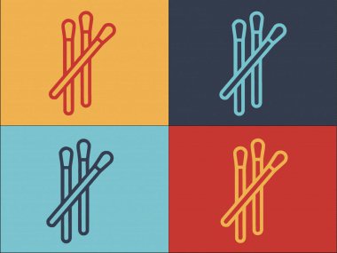  covid19 test tahtası simgesi renk arkaplanı üzerinde izole 