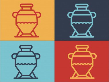 Amforo Amforo Şablonu, Amforo 'nun Basit Düz Simgesi, Yapı, Vazo