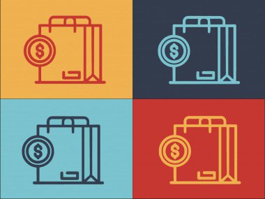 Kredi Para Çantası Logo Şablonu, Para, İş, Kredi İkonası