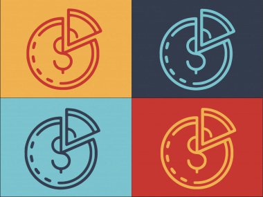 Credit Money Pie Logo Şablonu, Basit Para, Finans, İş Simgesi