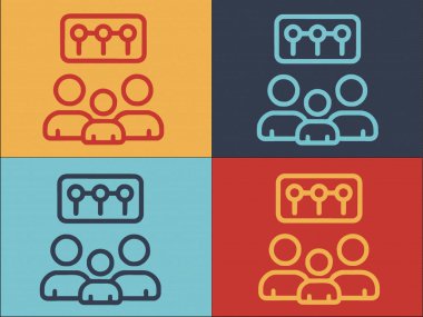 Müşteri Veritabanı Logo Şablonu, Basit Düz Kavram Simgesi, Veritabanı, Crm