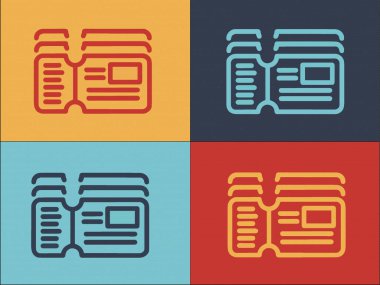 Teslimat Çevrimiçi Bilet Logosu Şablonu, Çevrimiçi Basit Düz Simge, Teslimat, Bilet