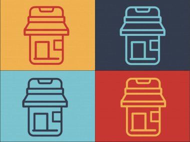 Teslimat Noktası Logo Şablonu, Basit Düz Hizmet Simgesi, Teslimat, Nokta