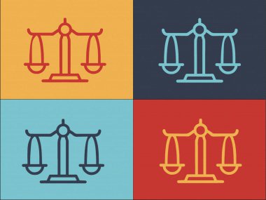 Demokrasi Ölçekli Logo Şablonu, Demokrasinin Basit Düz Simgesi, Hukuk, Mahkeme