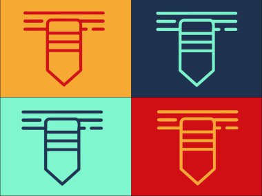 Sözlük Yer İmi Logo Şablonu, Kağıdın Basit Düz Simgesi, Yer imi, Sözlük