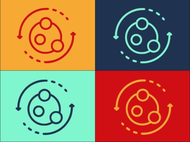 Sindirim Bakterisi Logo Şablonu, Basit Düz Bakteri Simgesi, sindirim, bağırsak