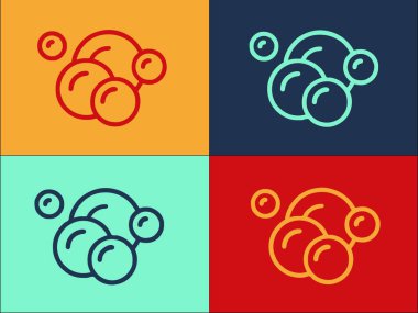 Sindirim Suyu Kabarcığı Logo Şablonu, Basit Düz Su Simgesi, Kabarcık, Sağlıklı