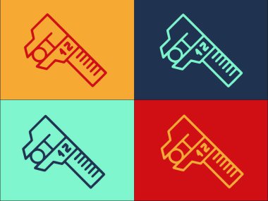 Dijital Mikrometre Aygıt Logo Şablonu, Araç, aygıt, aracın Basit Düz Simgesi