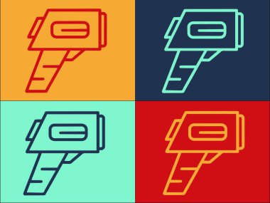 Dijital Tarama Termometresi Logo Şablonu, Basit Tarama Düz Simgesi, Sıcaklık, Sağlık