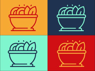 Yemek Logosu Şablonu, Basit Düz Yemek Simgesi, Yemek, Öğle Yemeği