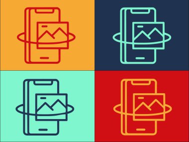 Dijital Vr Logo Şablonu, Dijital, vr, teknolojinin Basit Düz Simgesi