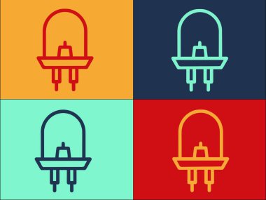 Diyot Logo Şablonu, Diyot 'un Basit Düz Simgesi, teknoloji, tasarım