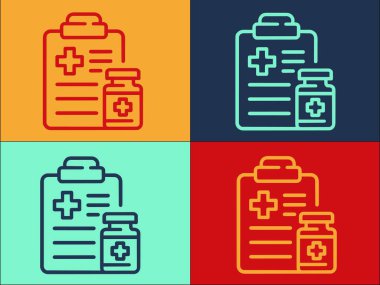 Doktor Logo Şablonu, Doktorun Basit Düz Simgesi, Hastane, Makbuz