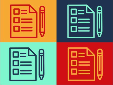 Belge Kalem Logosu Şablonu, Basit Düz Kalem Simgesi, Belge, İş