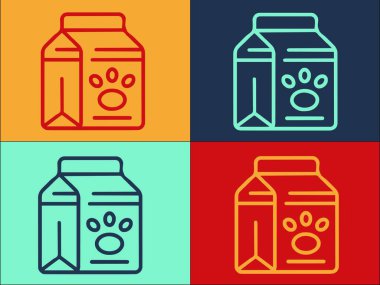 Köpek maması Ambalaj Şablonu, Basit Düz Paket Simgesi, köpek, yiyecek