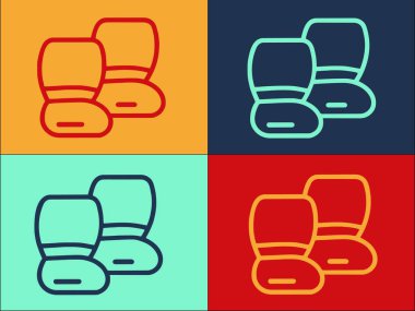 Köpek Ayakkabıları Logo Şablonu, Köpek, hayvan, basit Düz Simge