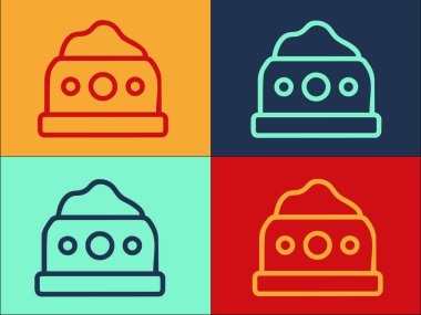 Köpek maması kasesi logo şablonu, kasenin basit düz simgesi, ikram, köpek