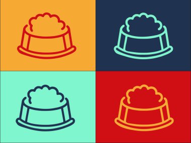 Köpek maması logosu şablonu, evcil hayvan, köpek, hayvan simgesi