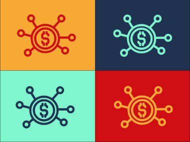 Dolar Parasal Logosu Şablonu, Basit Düz Para Simgesi, İş, Dolar