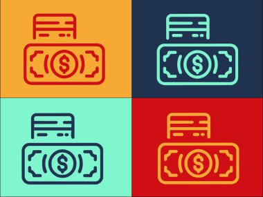 Dolar Park Logosu Şablonu, Dolar 'ın Basit Düz Simgesi, simge, vektör