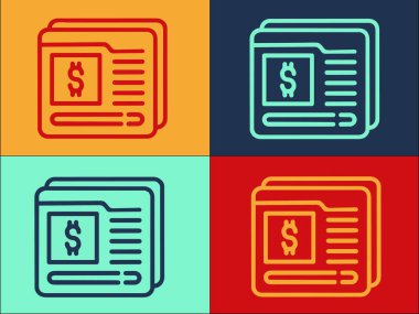 Dolar İstatistikleri Logo Şablonu, Basit Düz İşletme Simgesi, Para, Dolar