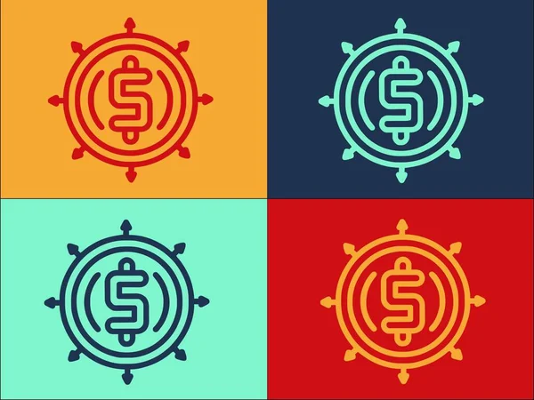 Dolar Finans Logosu Şablonu, Para, finans, nakit