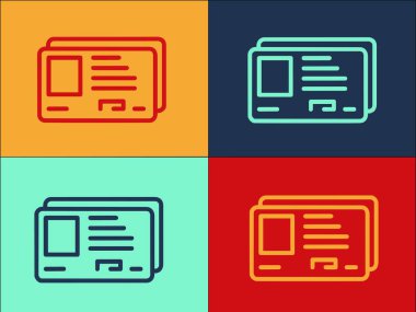 Sürücü Kimliği Logo Şablonu, vektör, kart ve kimliğin Basit Düz Simgesi