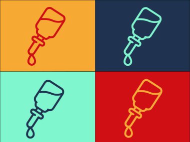 Damlatıcı Temel Yağ Logo Şablonu, Basit Düz Damla Simgesi, şişe, doğal