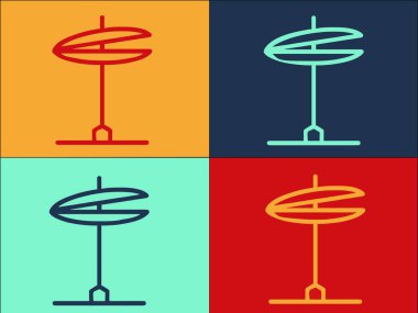 Davul Aracı Logo Şablonu, Enstrümanın Basit Düz Simgesi, Müzik, Davul