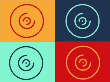 Davul Plakası Logo Şablonu, Basit Düz Müzik Simgesi, Davul, Enstrüman