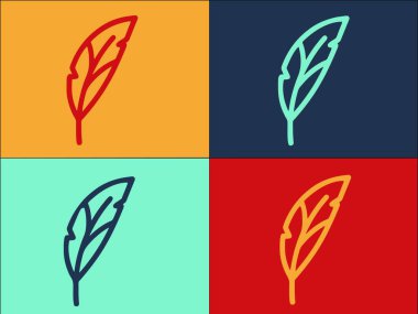 Kartal Tüyü Logo Şablonu, Tüy, kuş, kartal Basit Düz Simgesi