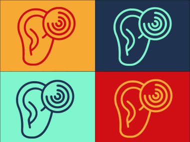 Kulak Ses Logosu Şablonu, Basit Düz Ses Simgesi, Dinle, Kulak