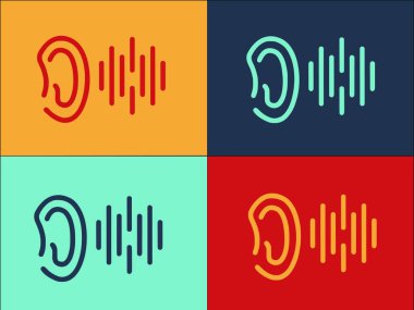 Kulak Ses Tanıma Şablonu, Basit Düz Ses Simgesi, Tanıma, Kulak