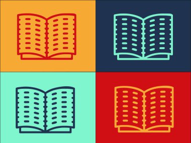 Körler için Eğitim Logo Şablonu, Basit Düz Eğitim Simgesi, Kitap, Körler alfabesi