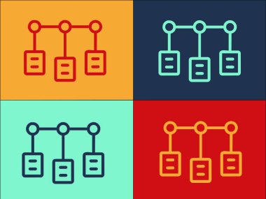 Eğitim Hiyerarşisi Logo Şablonu, Basit Düz Hiyerarşi Simgesi, Eğitim, Konsept