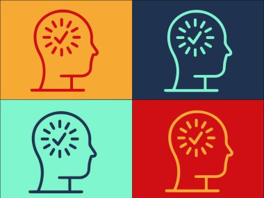 Eğitim Zihni Logo Şablonu, Eğitimin Basit Düz Simgesi, Konsept, Zihin