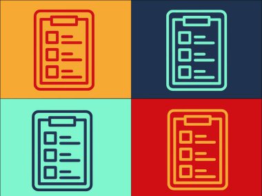 Eğitim Anketi Logo Şablonu, Basit Düz İnceleme Simgesi, Eğitim, Anket