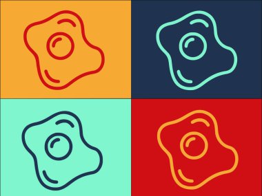 Yumurta Proteini Özet Biçimli Logo Şablonu, Simgenin Basit Düz Simgesi, Yumurta, Taslak