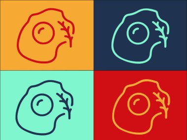 Yumurta Protein Logo Şablonu, Basit Düz Besin Simgesi, protein, yumurta