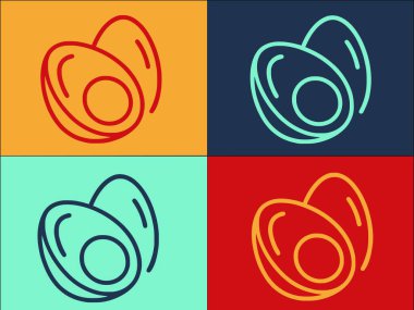 Yumurta Kaynağı Vitamin Logosu Şablonu, Basit Düz Diyet Diyet Simgesi, Sağlıklı, Sağlıklı