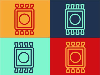 Mısır Mat Logo Şablonu, Mısırın Basit Düz Simgesi, mat, geleneksel