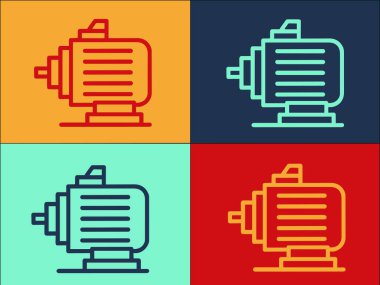 Elektrikli Otomobil Logo Şablonu, Basit Düz Araç Simgesi, Çevre, Pil