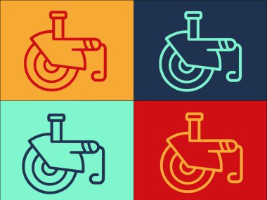 Elektrik Öğütme Makinesi Logo Şablonu, Makinenin Basit Düz Simgesi, Öğütücü, Elektrik