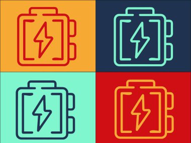 Elektrik Paneli Logo Şablonu, Basit Düz Elektrik Simgesi, Elektrik, Paneli
