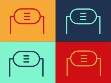 Elektrik Dirençli Logo Şablonu, Devrenin Basit Düz Simgesi, Elektrik, Teknoloji