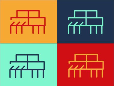 Elektronik Direnç Logo Şablonu, Teknolojinin Basit Düz Simgesi, Bileşen, Direnç