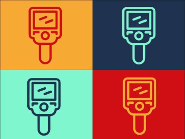 Elektronik Termal Görüntüleme Şablonu, Basit Düz Teknoloji Simgesi, Kızılötesi, Sıcaklık