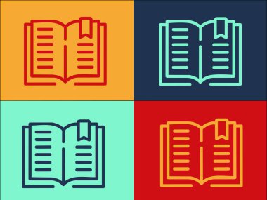 Element Yer İmi Logo Şablonu, Yer imlerinin Basit Düz Simgesi, illüstrasyon, öge