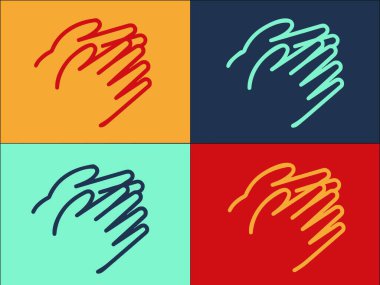 Duygusal Tutma Şablonu, Basit Düz El Simgesi, Alkış, Duygu