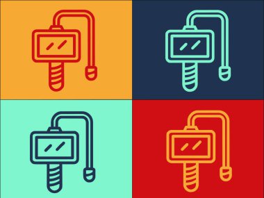 Endoskop Aygıt Logo Şablonu, Teçhizatın Basit Düz Simgesi, Tıbbi, Aygıt